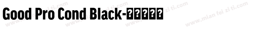 Good Pro Cond Black字体转换